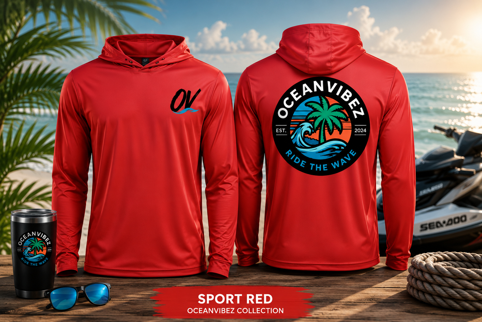 OceanVibez Performances Hooded T-Shirt - Imagen 5