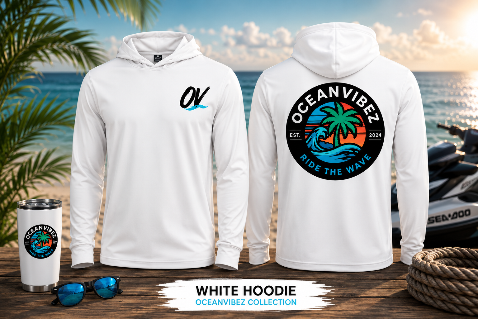 OceanVibez Performances Hooded T-Shirt - Imagen 3