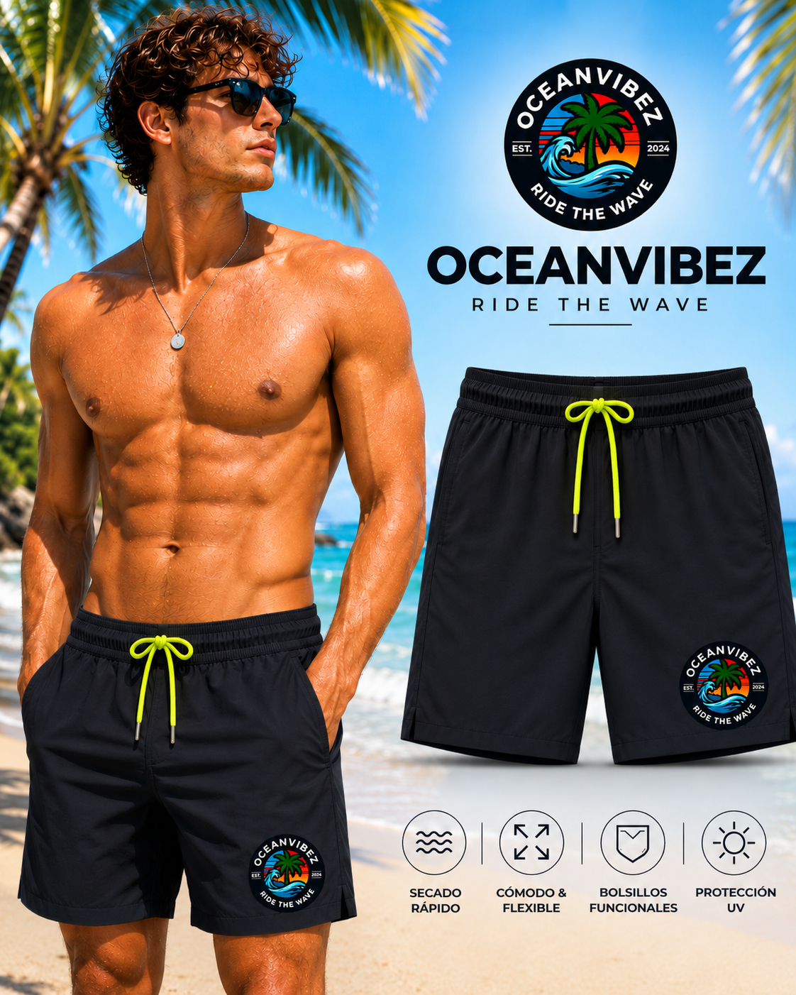 Oceanvibez Premium Shorts - Imagen 2
