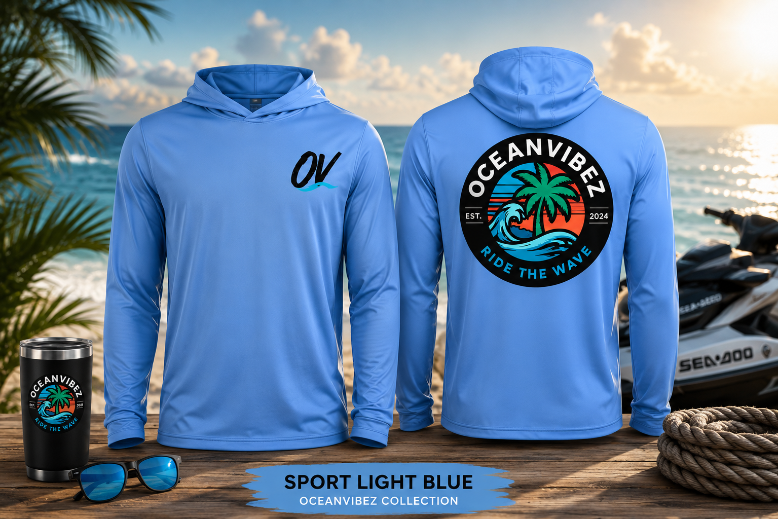 OceanVibez Performances Hooded T-Shirt - Imagen 2