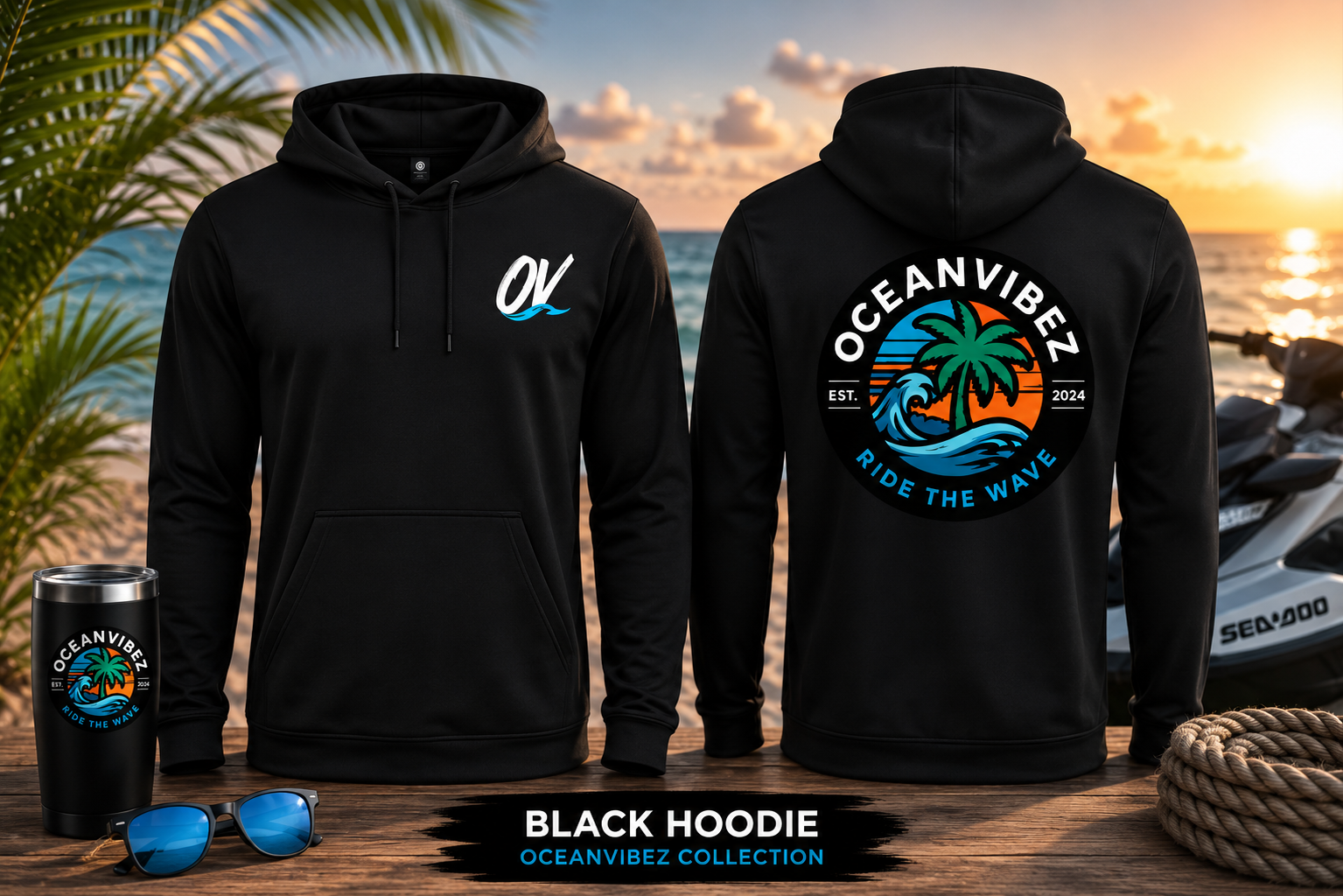 OceanVibez Performances Hooded T-Shirt - Imagen 4