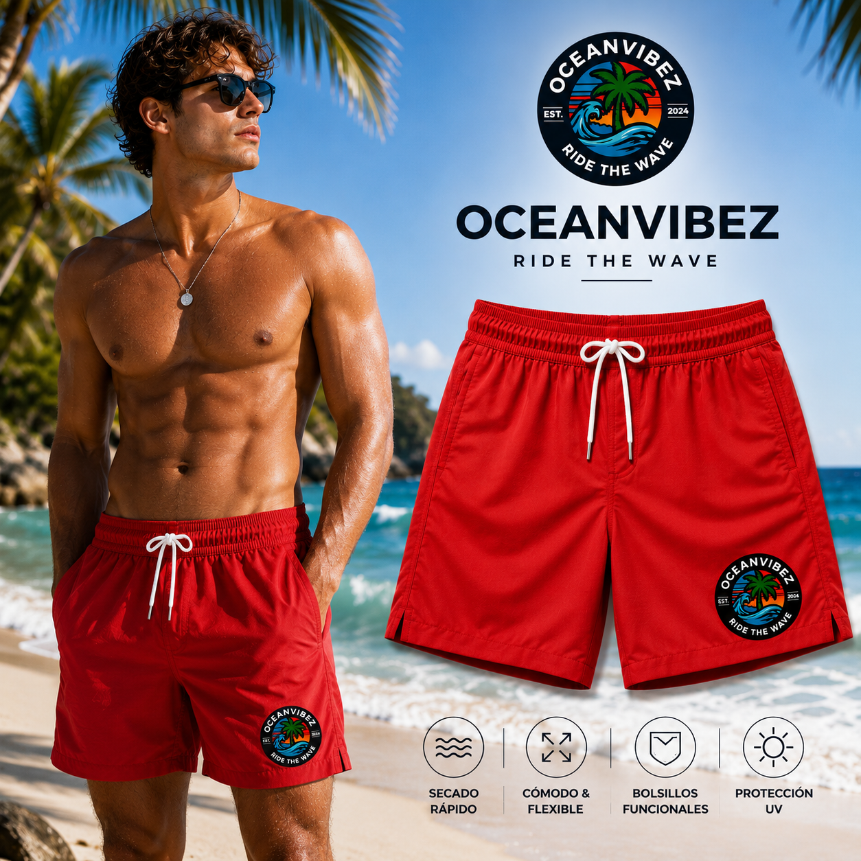 Oceanvibez Premium Shorts - Imagen 5