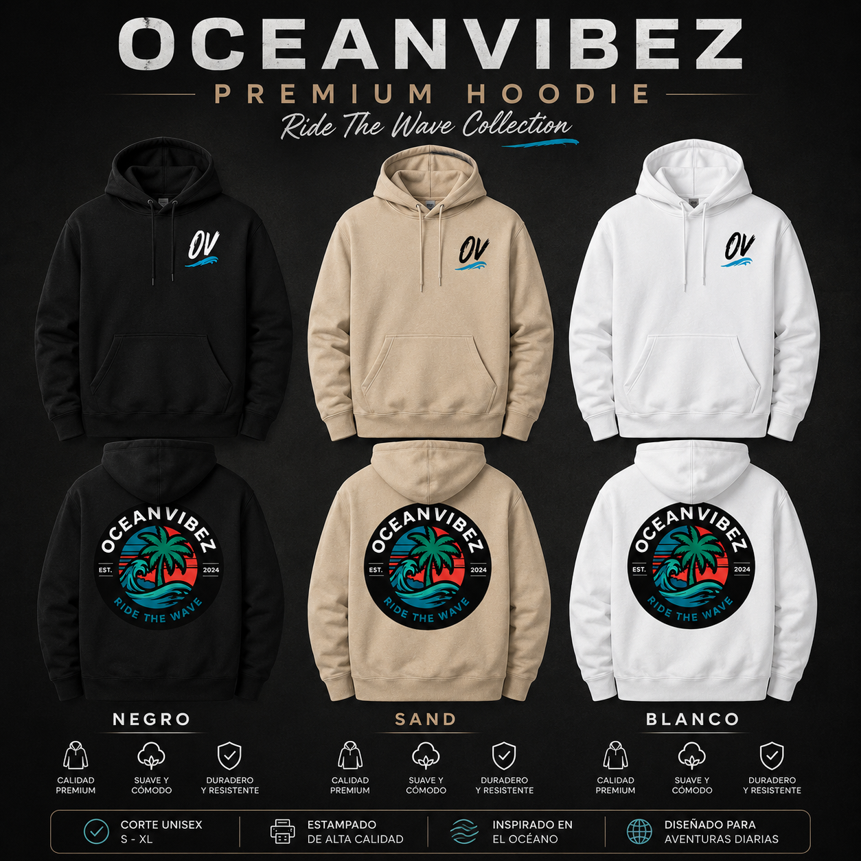 OceanVibez Premium Hoodies